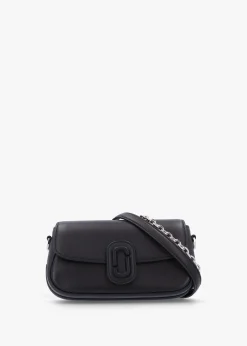 The Clover Black Leather Shoulder Bag