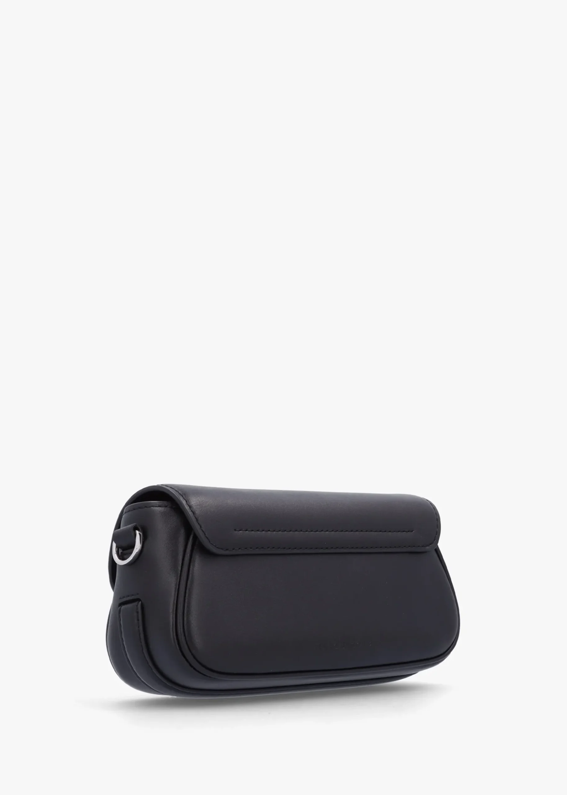 The Clover Black Leather Shoulder Bag