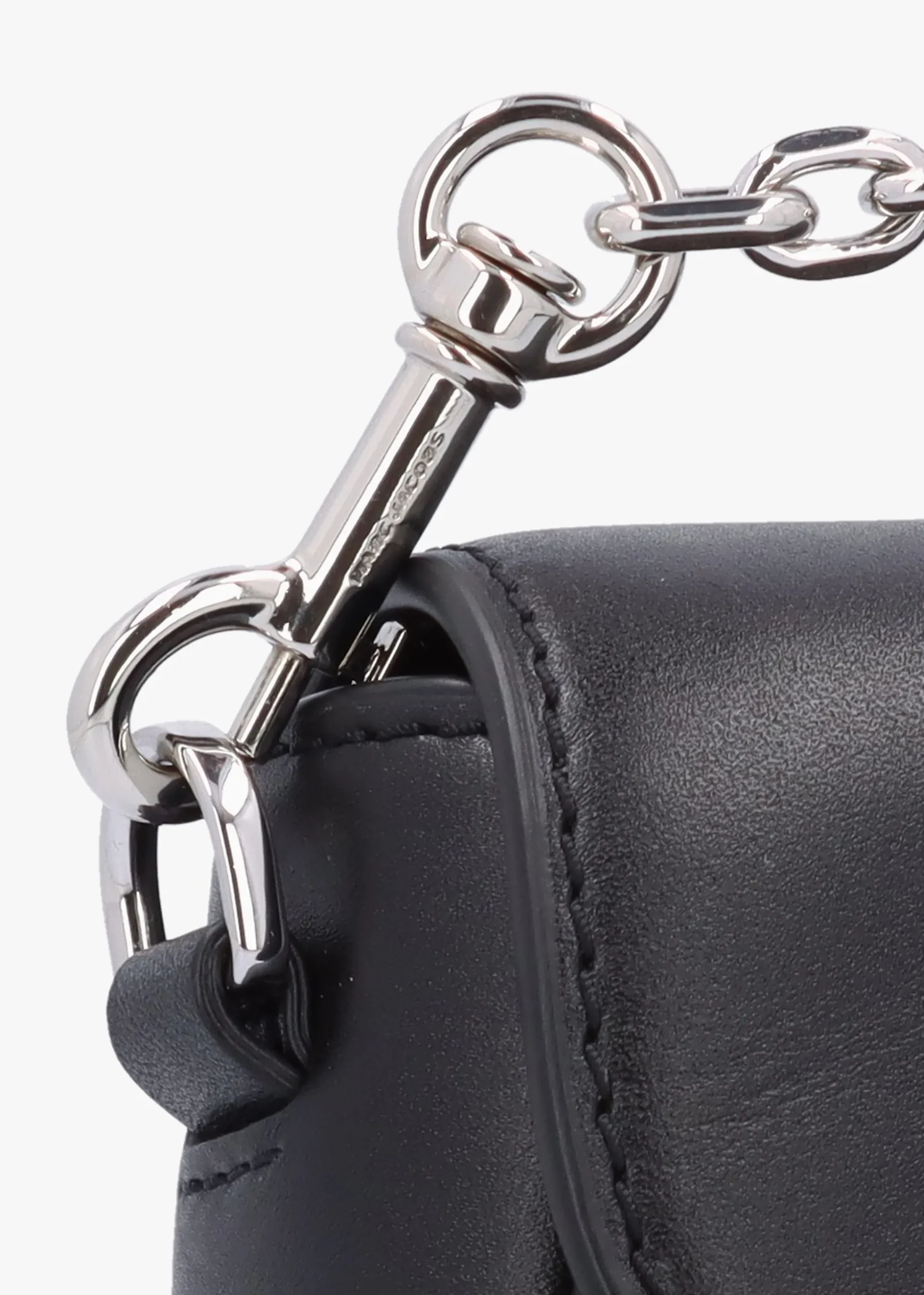The Clover Black Leather Shoulder Bag