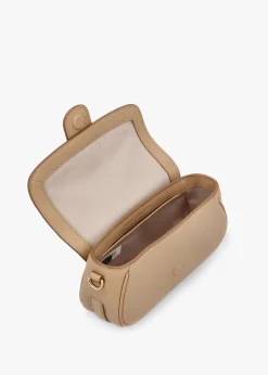 The Clover Camel Leather Shoulder Bag