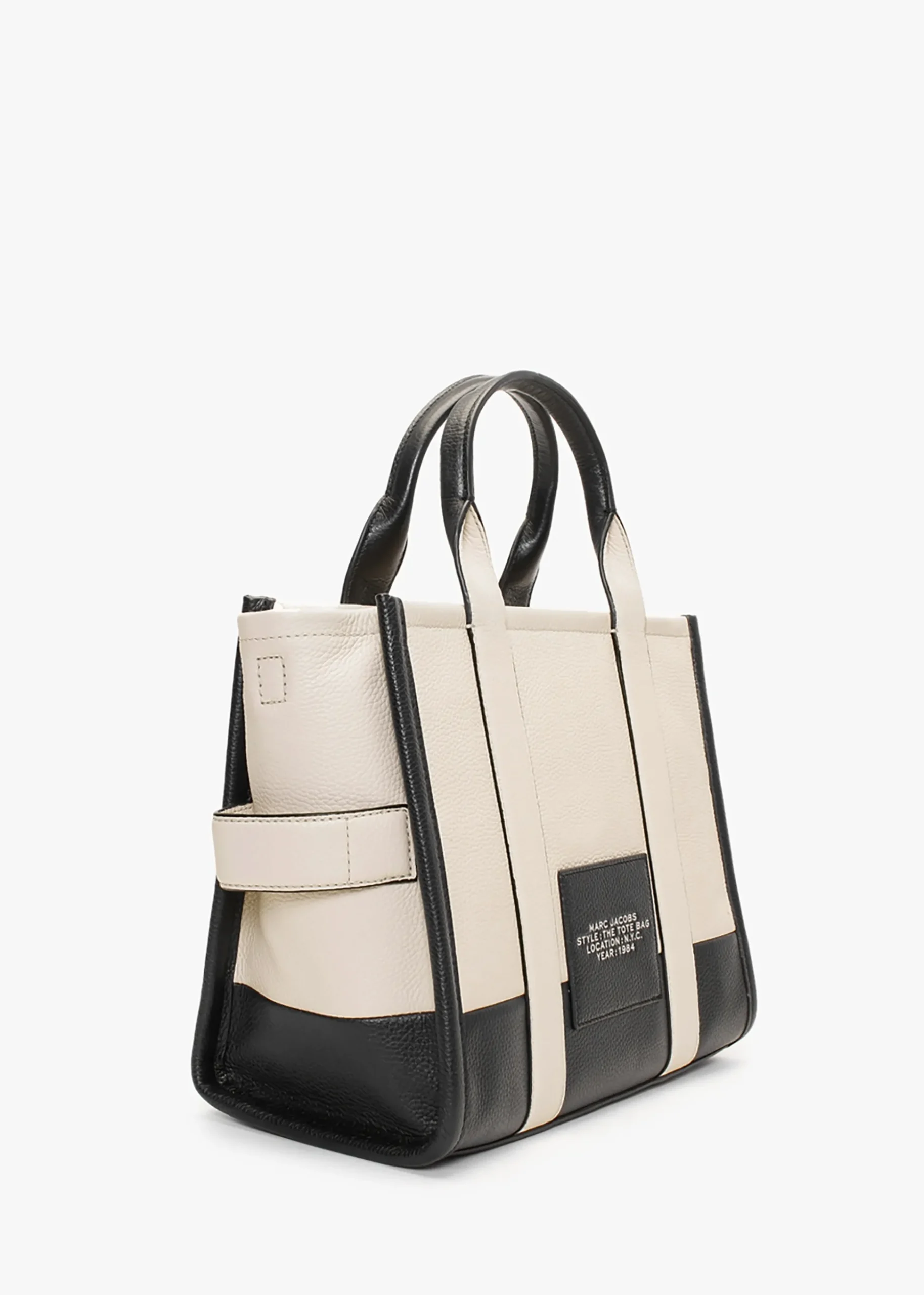 The Colourblock Small Ivory Multi Leather Tote Bag