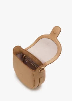 The Covered J Marc Camel Leather Saddle Bag