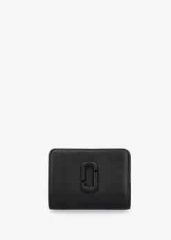 The Covered J Marc Mini Black Leather Compact Wallet