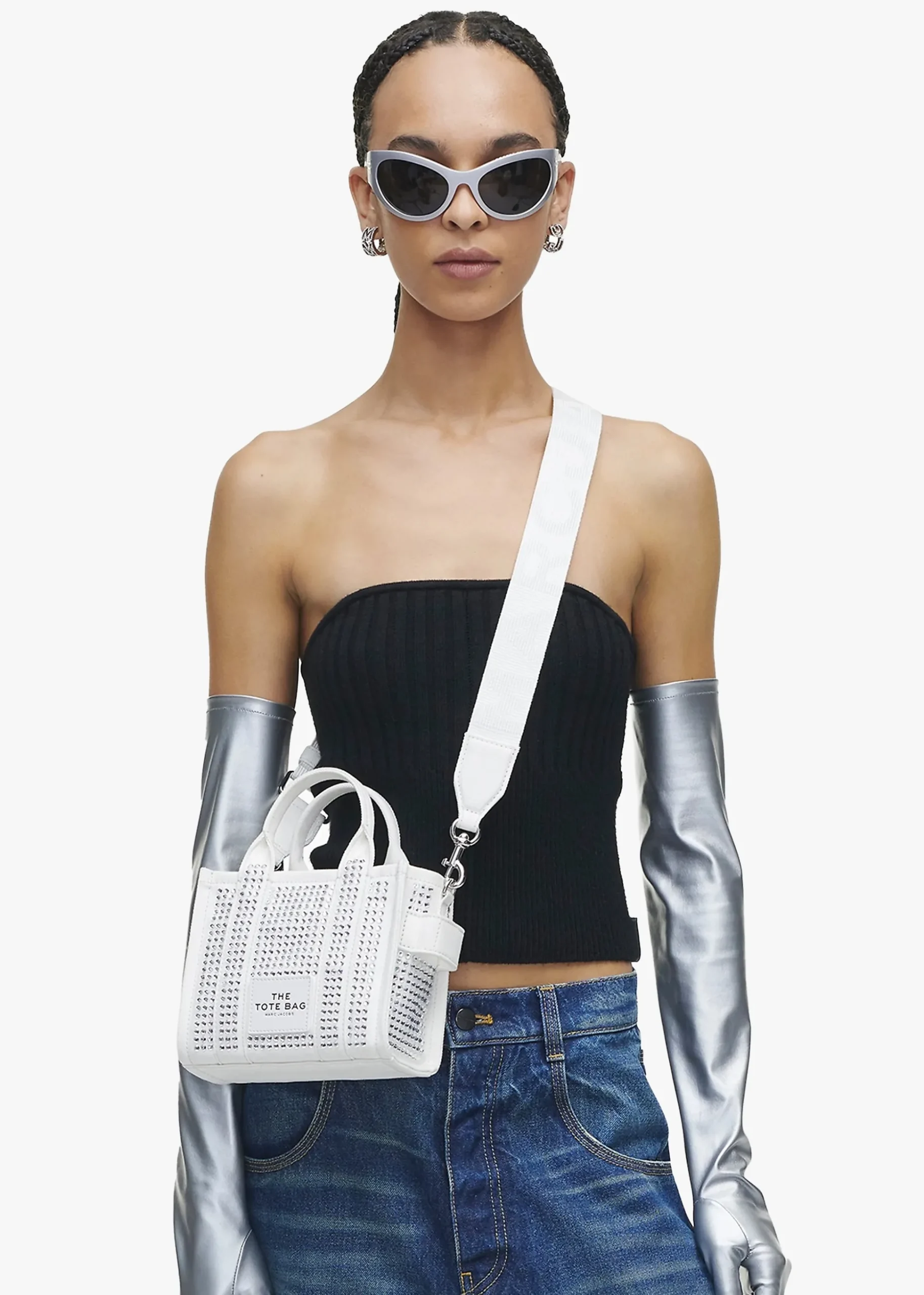 The Crystal Canvas White Cross-Body Bag