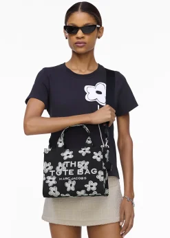 The Daisy Canvas Small Black & White Tote Bag