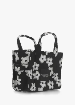 The Daisy Canvas Small Black & White Tote Bag