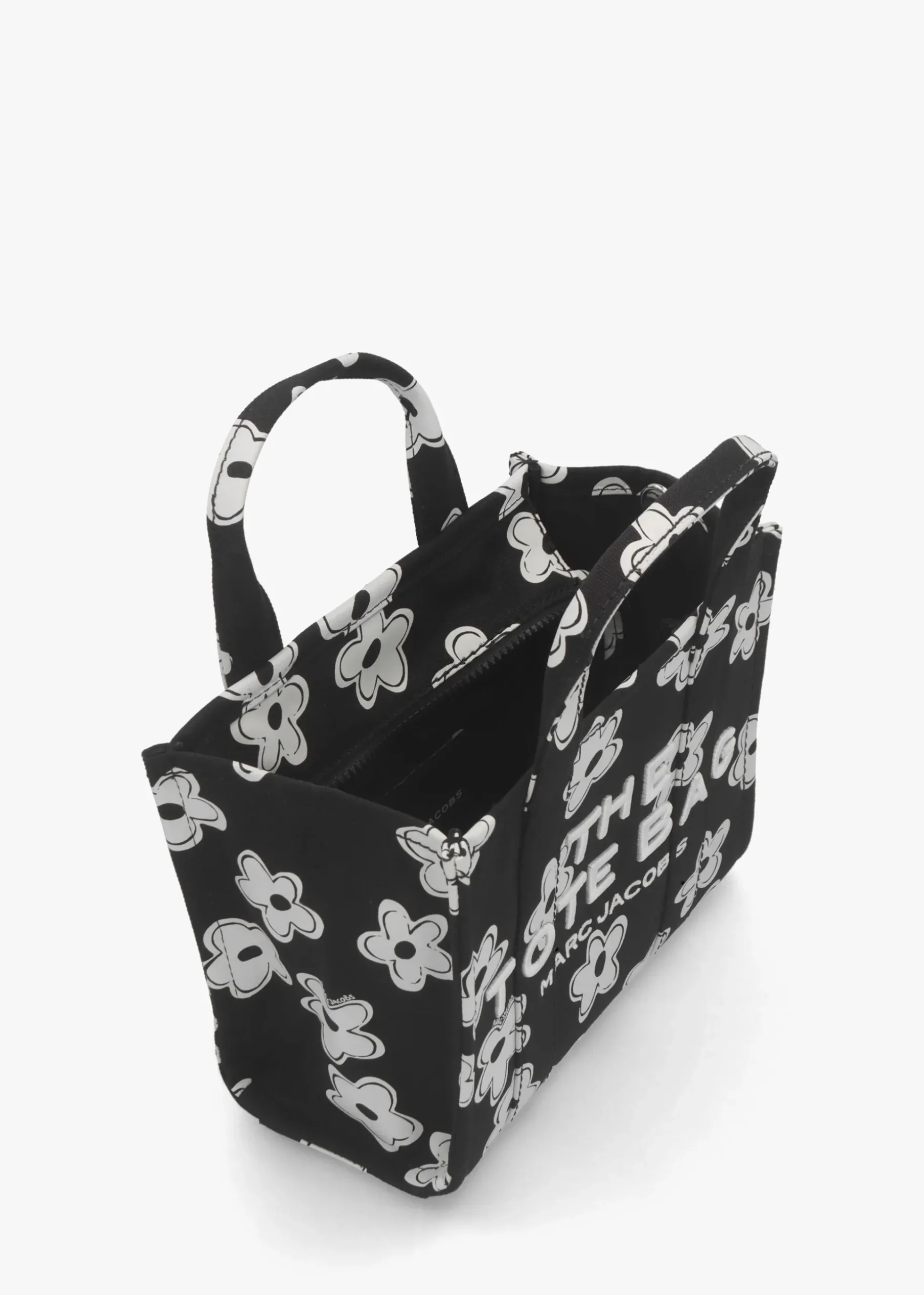 The Daisy Canvas Small Black & White Tote Bag