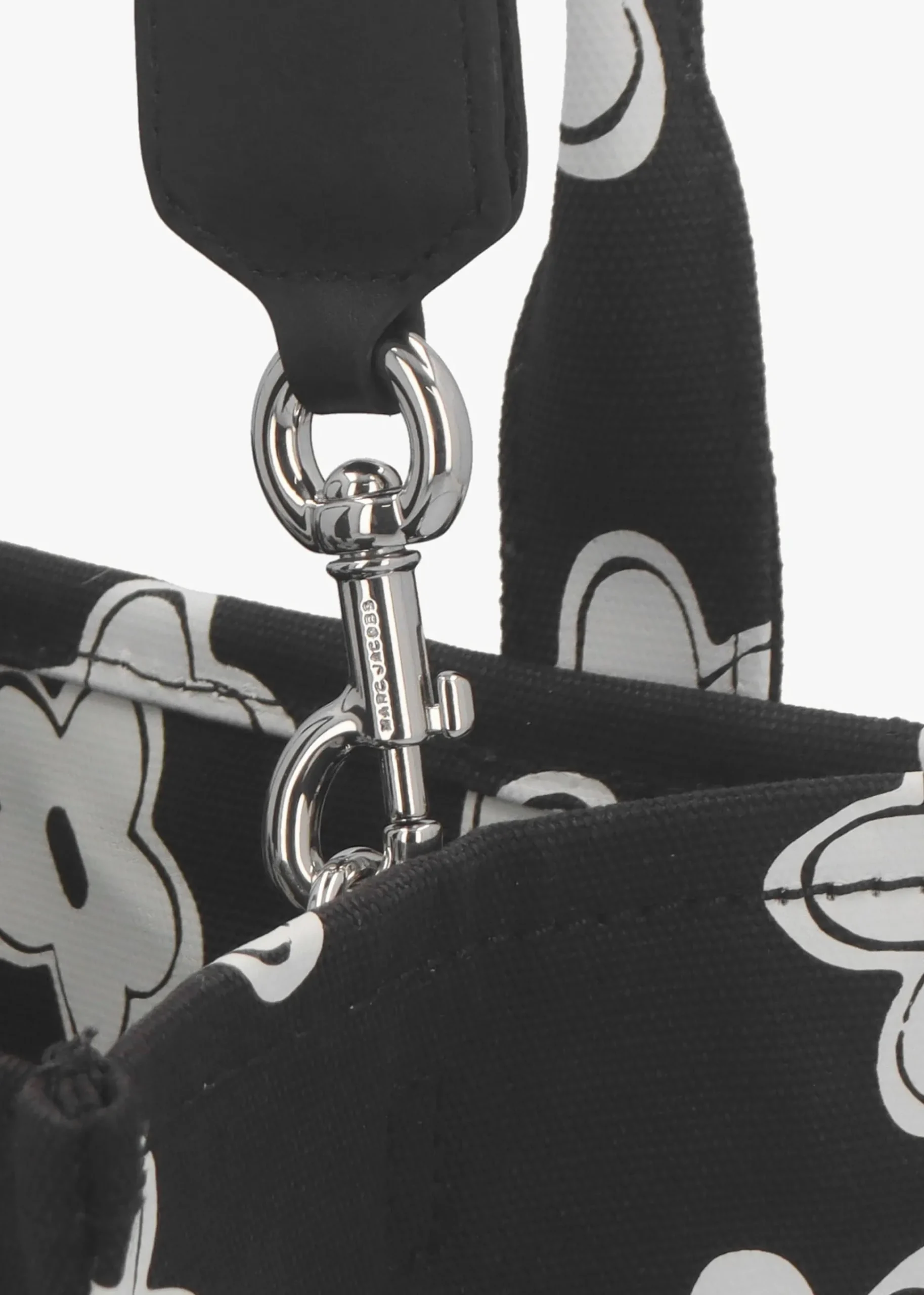 The Daisy Canvas Small Black & White Tote Bag