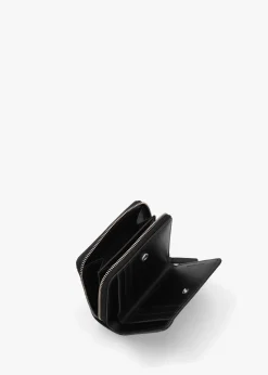 The Daisy Mini Black White Compact Wallet