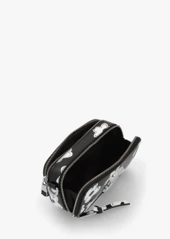 The Daisy Snapshot Black White Leather Camera Bag