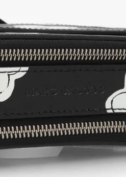 The Daisy Snapshot Black White Leather Camera Bag