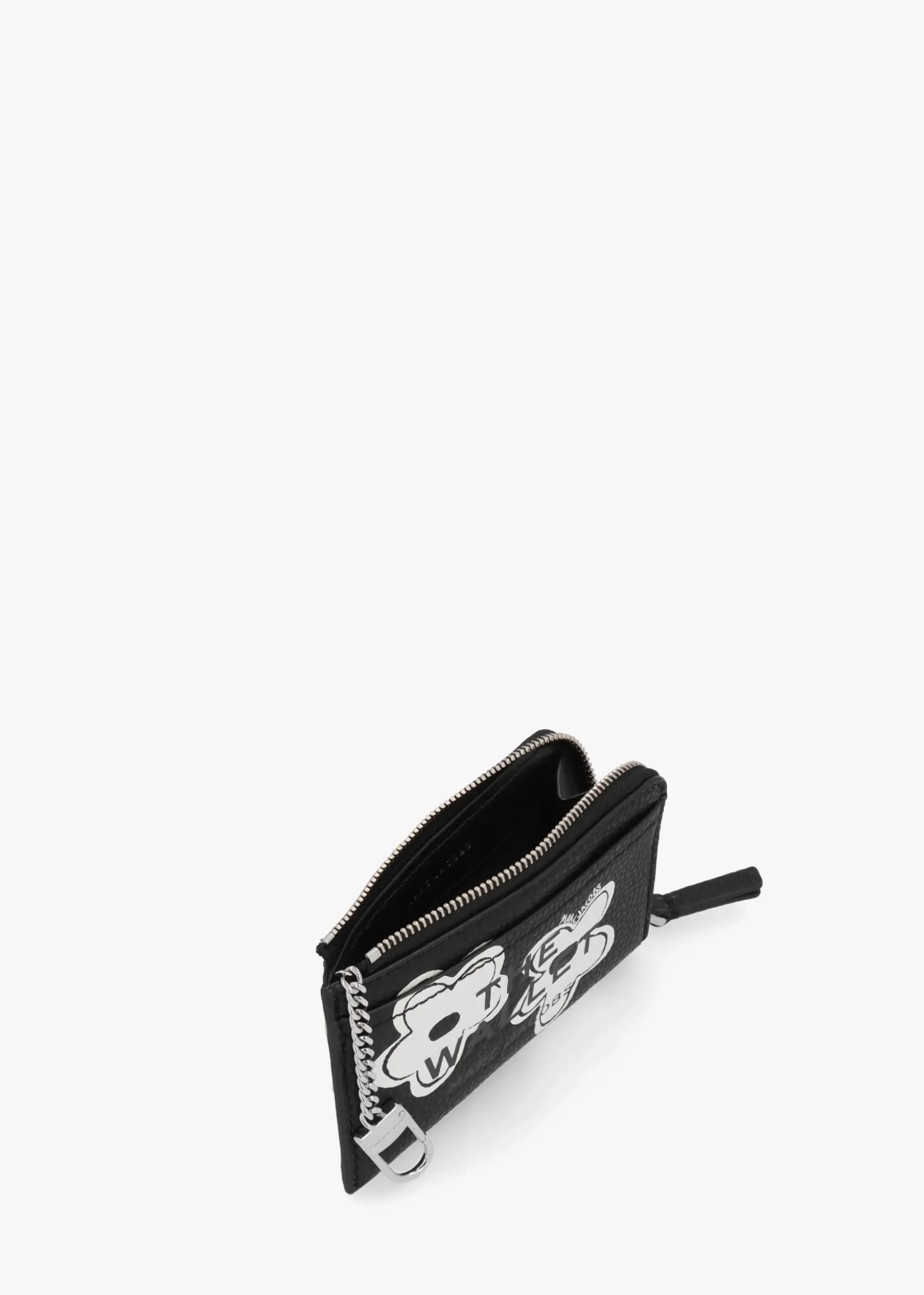 The Daisy Top Zip Multi Black White Wallet