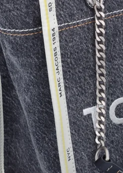The Denim Chain Medium Black Wash Tote Bag