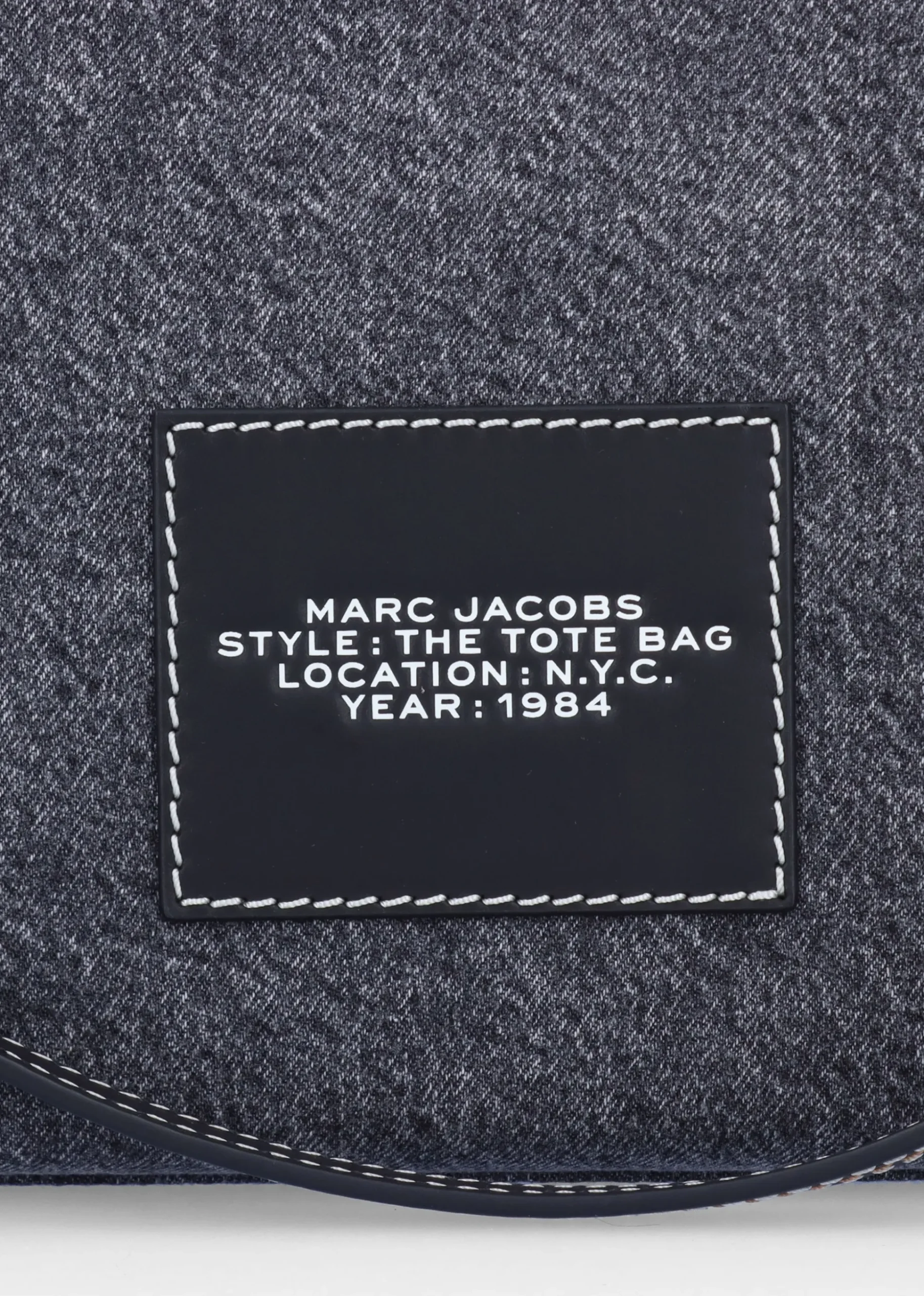 The Denim Chain Medium Black Wash Tote Bag