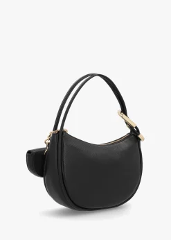 The Dual Black Leather Hobo Bag