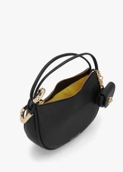 The Dual Black Leather Hobo Bag