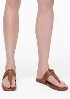 The Dual T Strap Brandy Leather Sandals