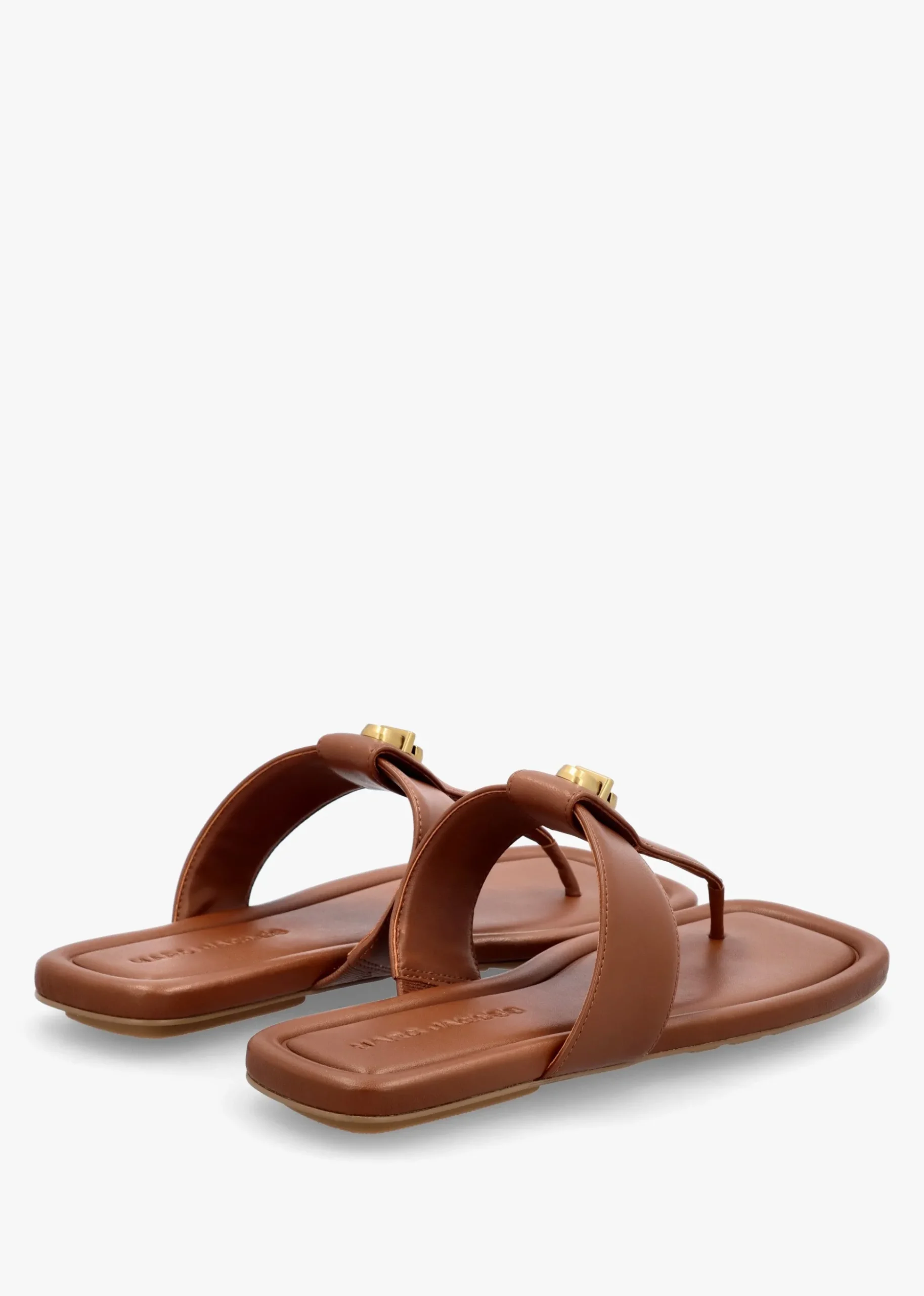 The Dual T Strap Brandy Leather Sandals
