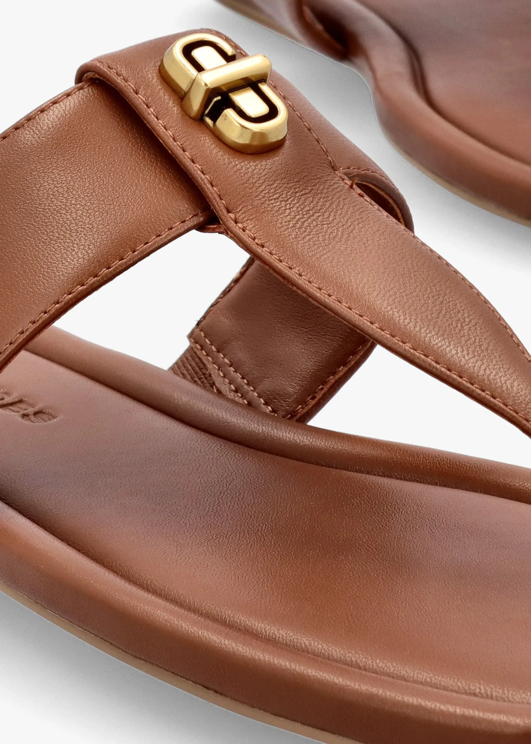 The Dual T Strap Brandy Leather Sandals