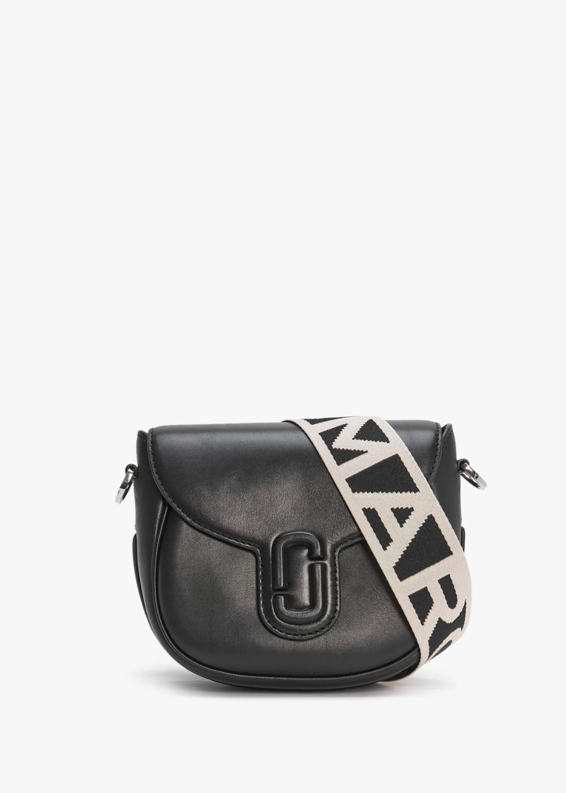 The J Marc Small Black Leather Saddle Bag