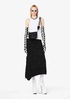 The J Marc Small Black Leather Saddle Bag