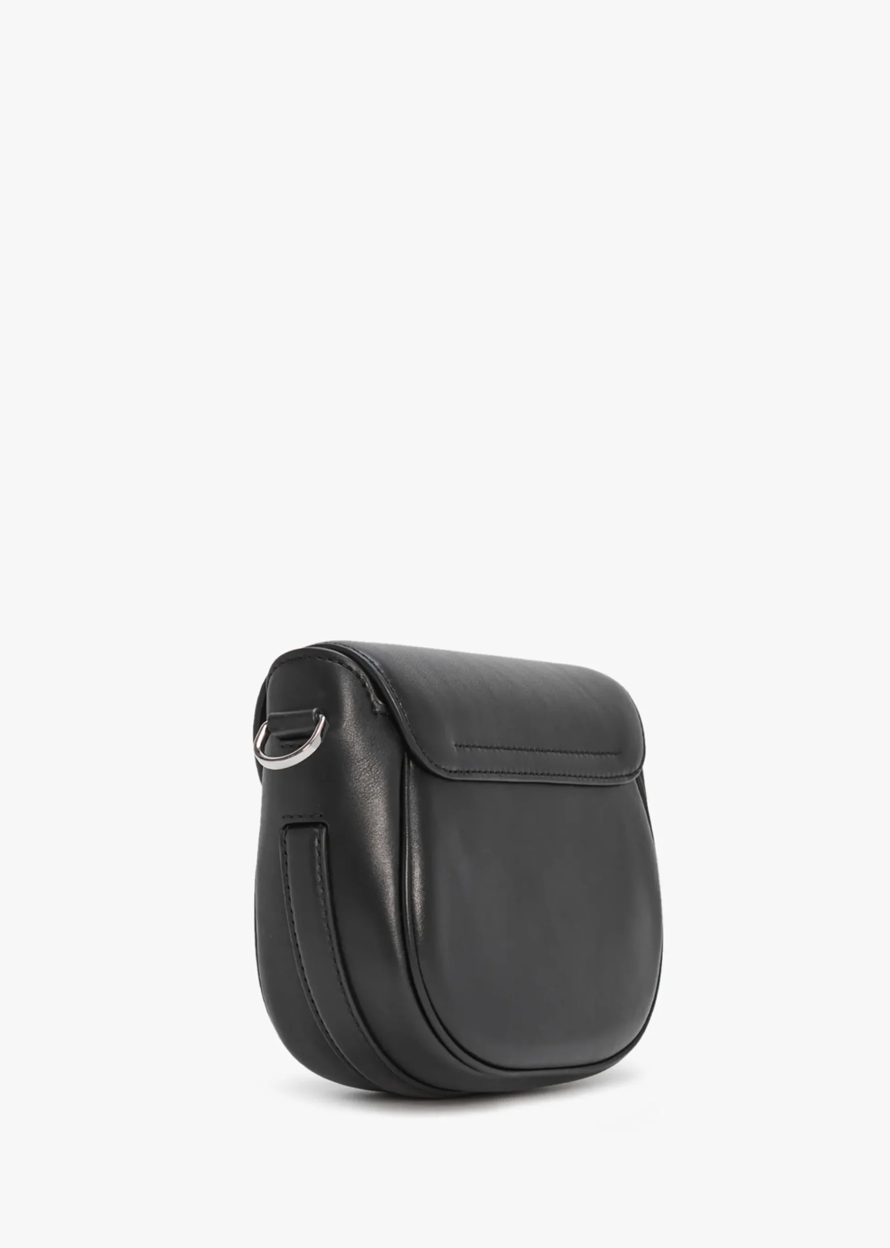 The J Marc Small Black Leather Saddle Bag