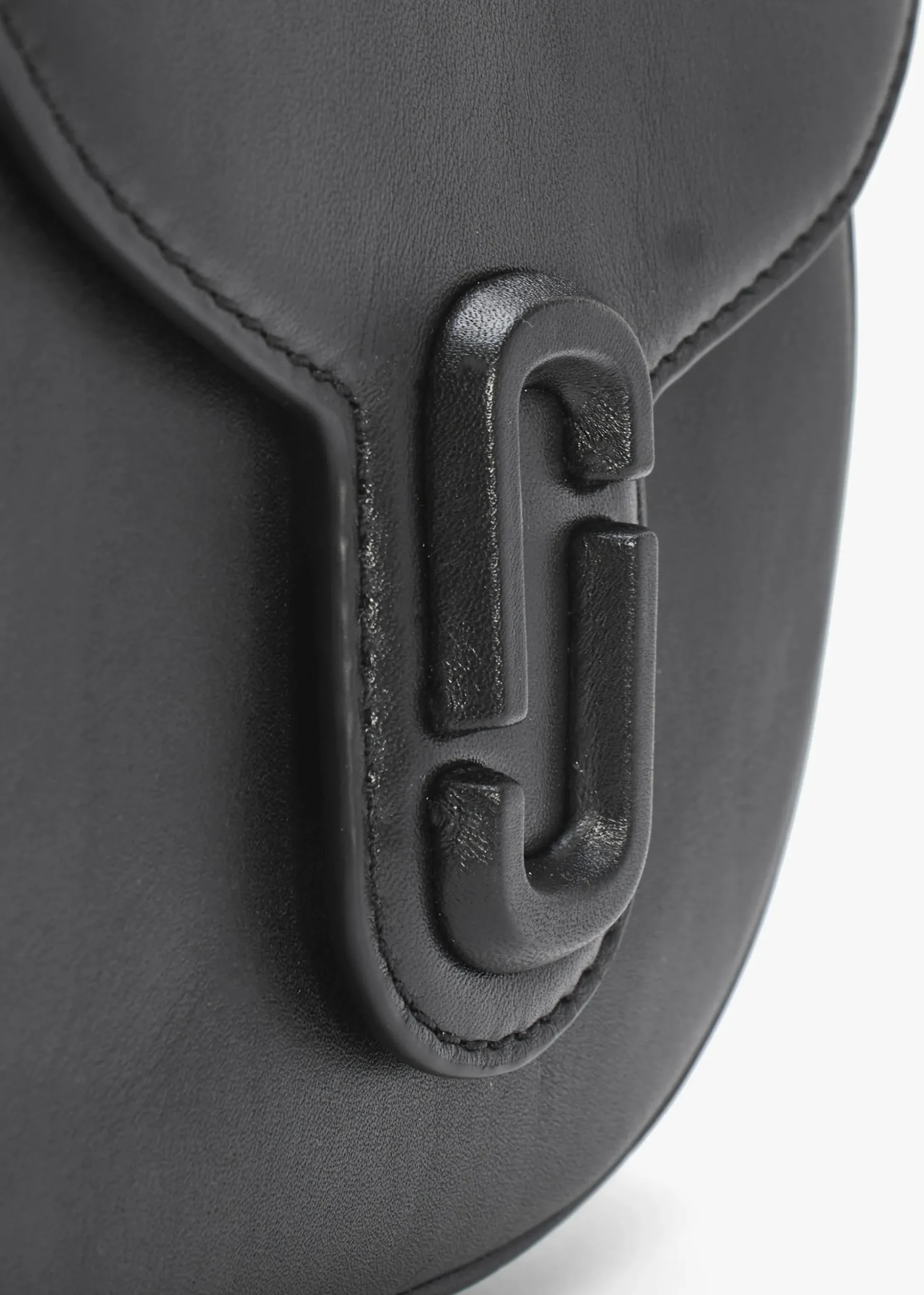 The J Marc Small Black Leather Saddle Bag