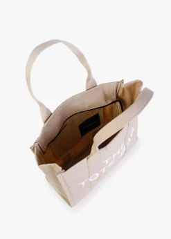 The Large Beige Canvas Tote Bag
