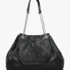 The Large Black Leather Chain Sack Bag