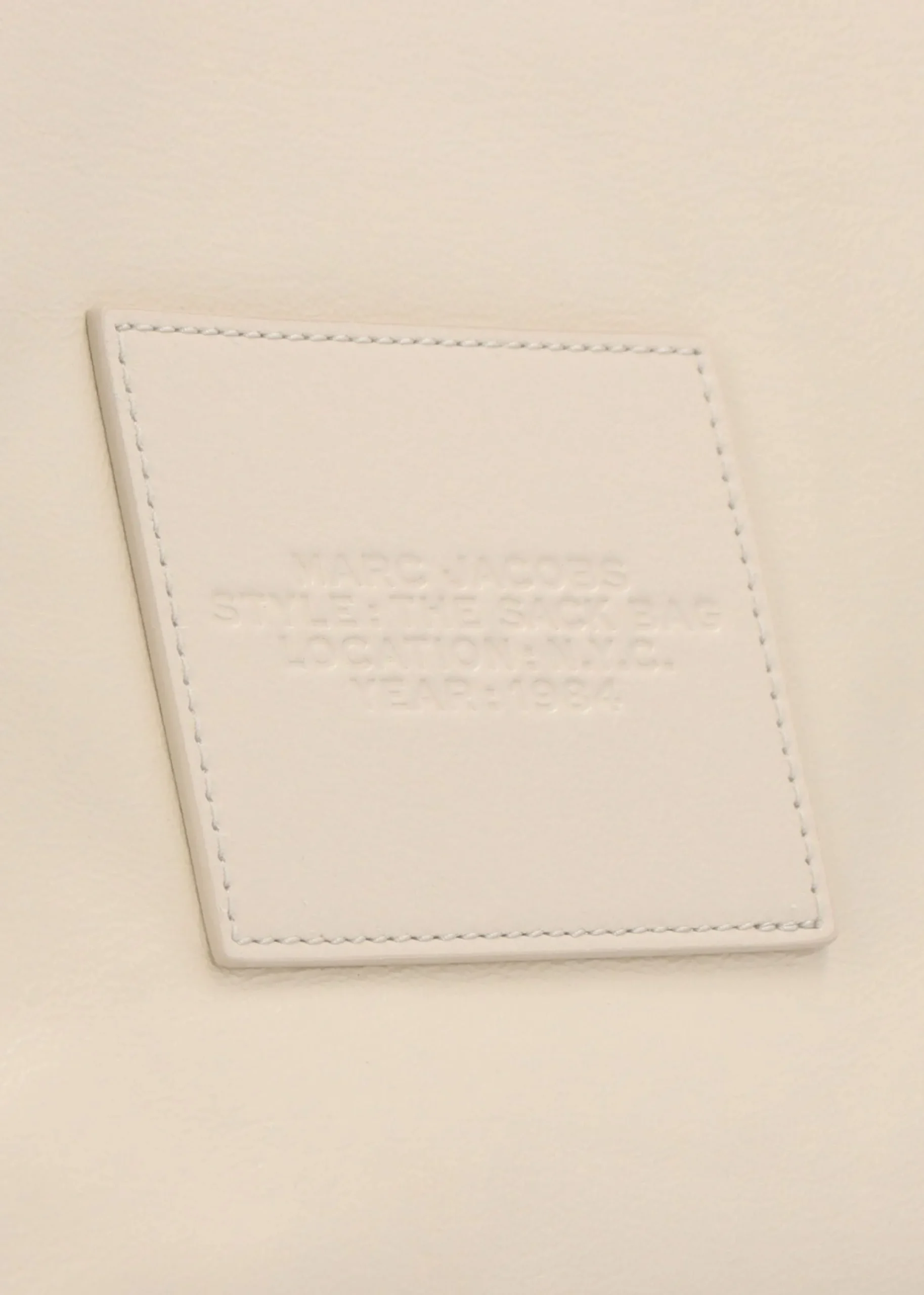 The Large Cloud White Leather Chain Sack Bag