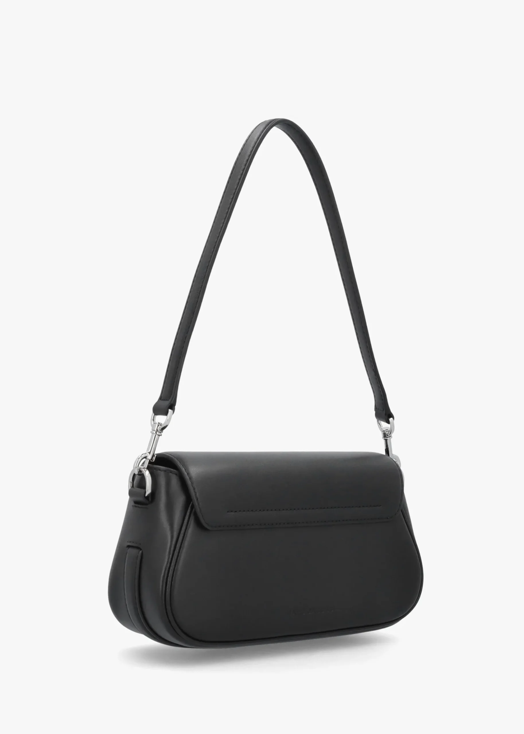 The Large Clover Black Leather Shoulder Bag