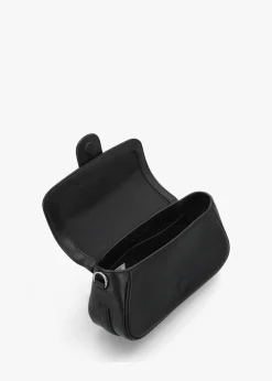 The Large Clover Black Leather Shoulder Bag