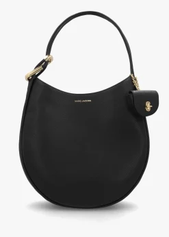 The Large Dual Black Leather Hobo Bag