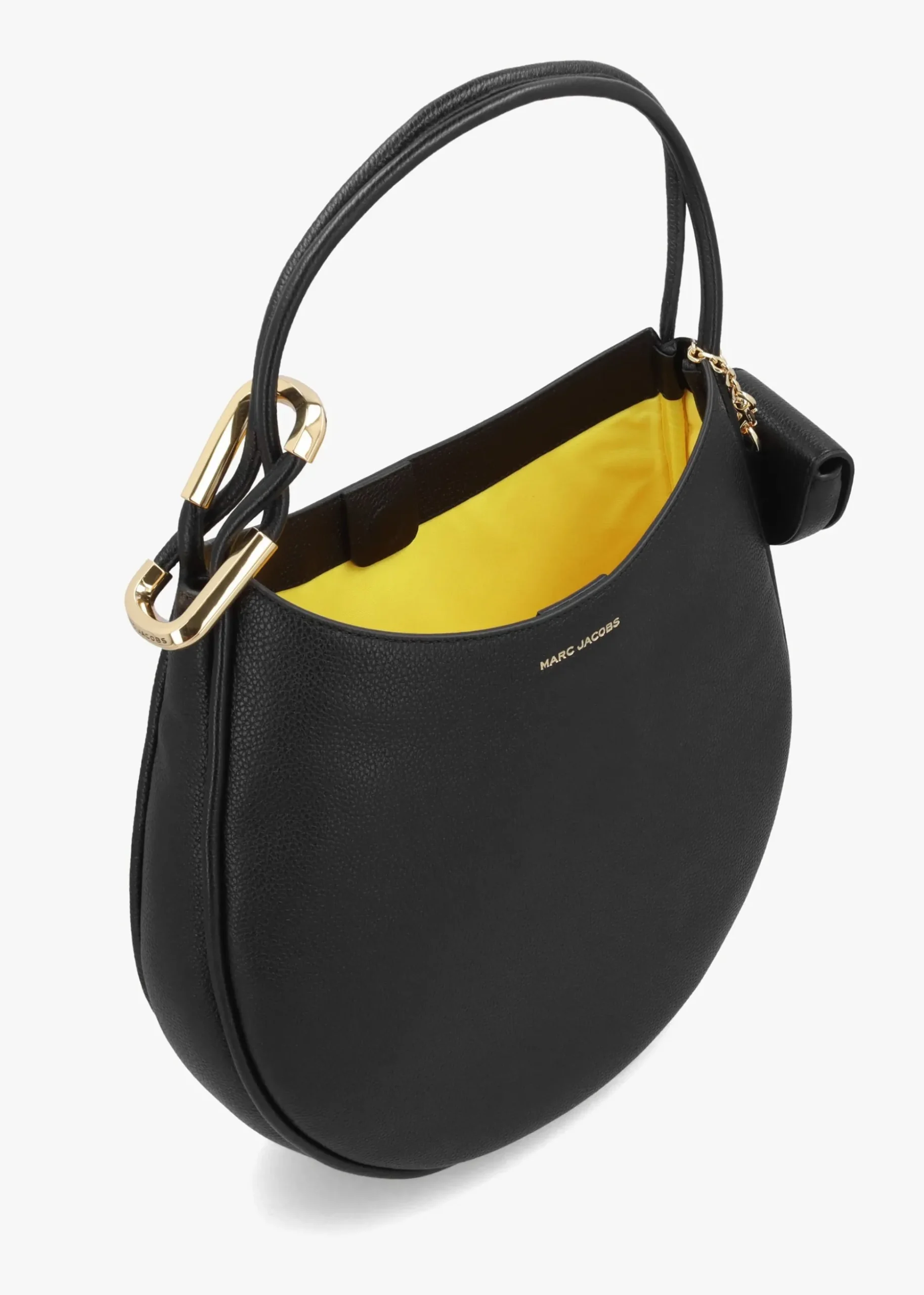 The Large Dual Black Leather Hobo Bag
