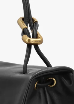 The Large Dual Black Leather Shoulder Bag