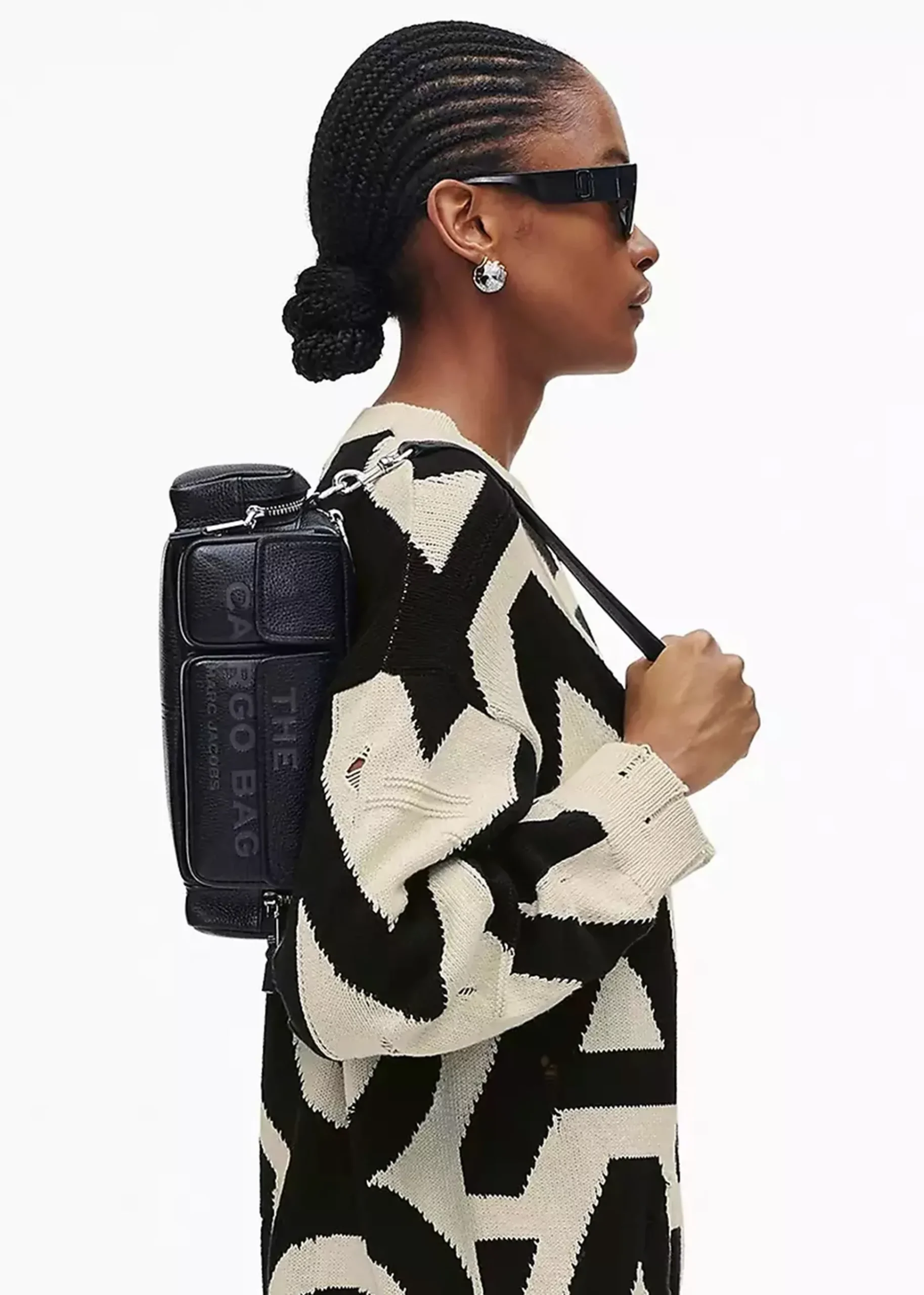 The Leather Black Cargo Bag