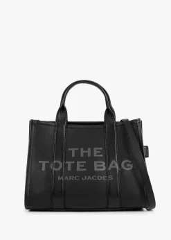 The Leather Medium Black Tote Bag