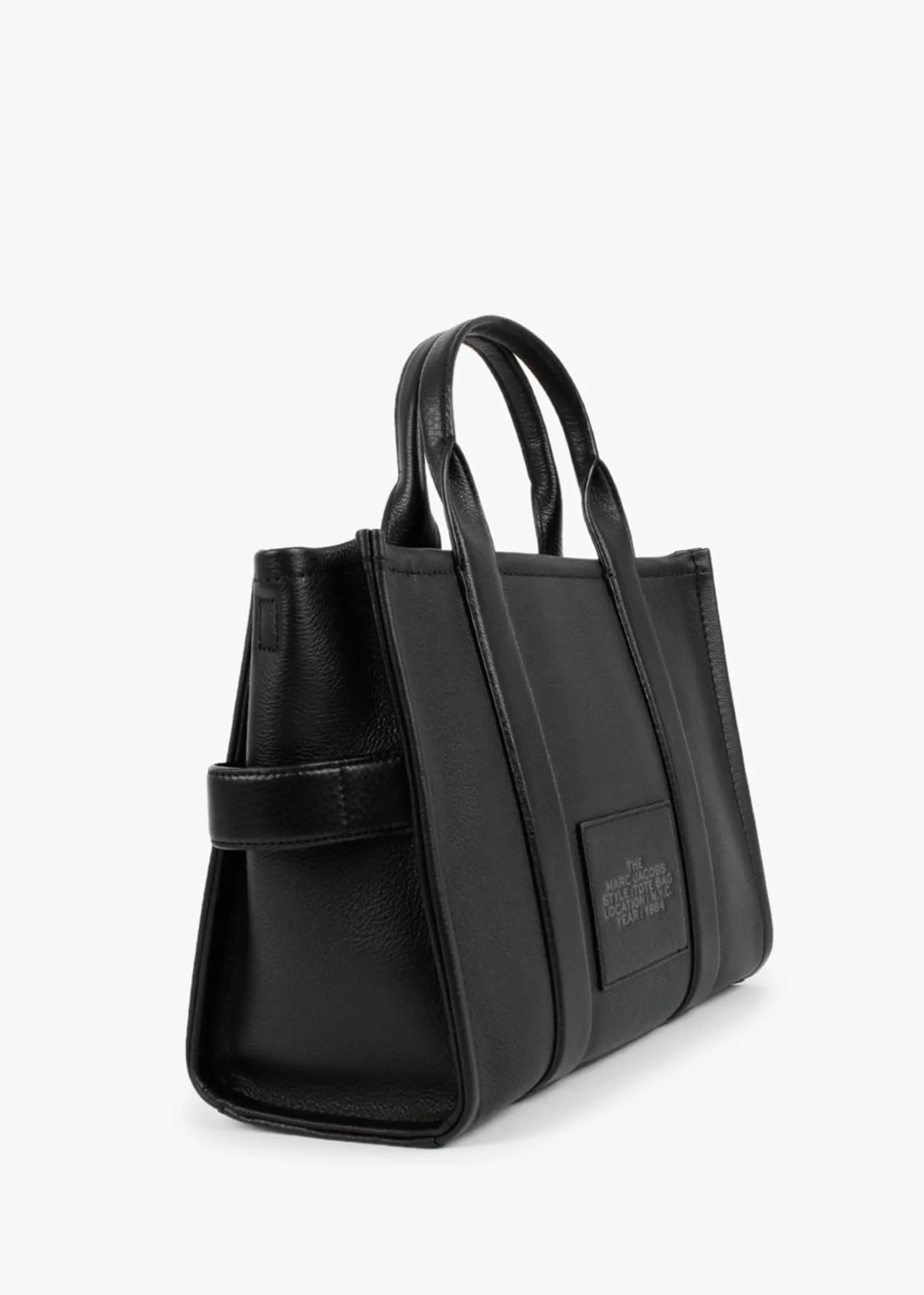 The Leather Medium Black Tote Bag