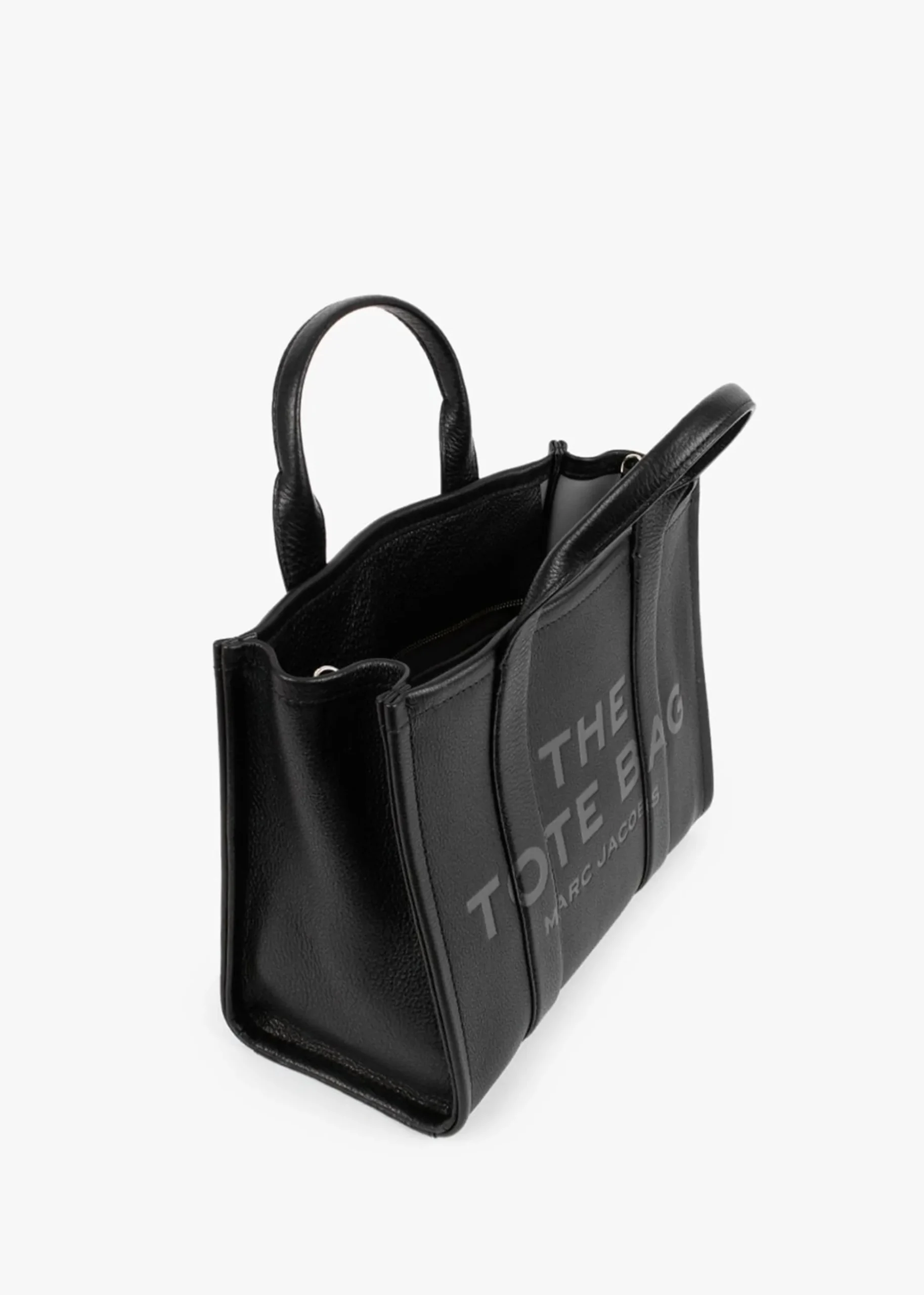The Leather Medium Black Tote Bag