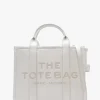 The Leather Medium Cotton Silver Tote Bag