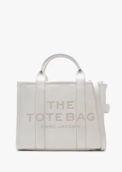 The Leather Medium Cotton Silver Tote Bag