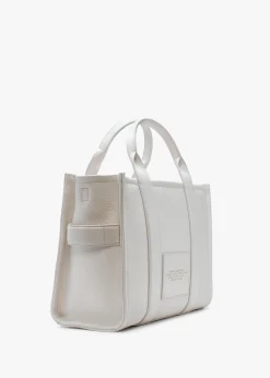 The Leather Medium Cotton Silver Tote Bag