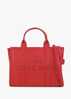 The Leather Medium True Red Tote Bag
