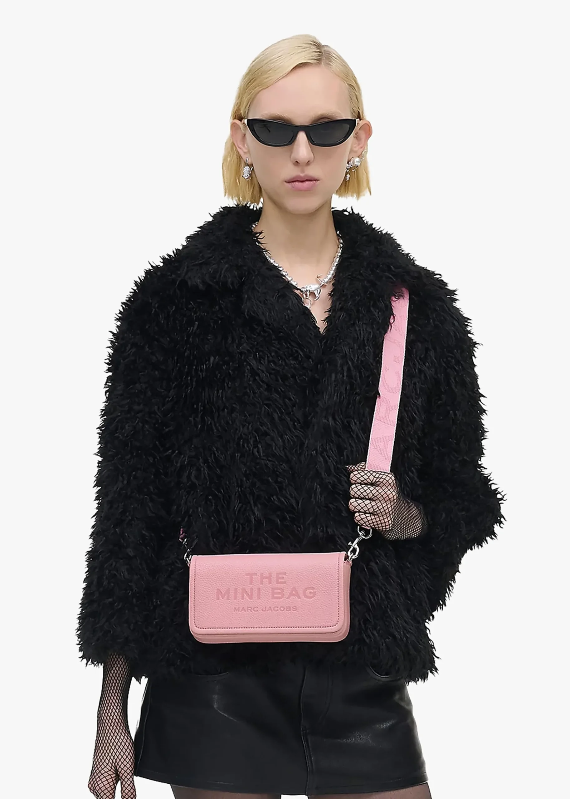 The Leather Mini Ribbon Pink Cross-Body Bag