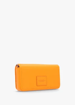 The Leather Mini Tangerine Cross-Body Bag