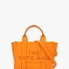 The Leather Small Tangerine Tote Bag