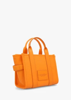 The Leather Small Tangerine Tote Bag