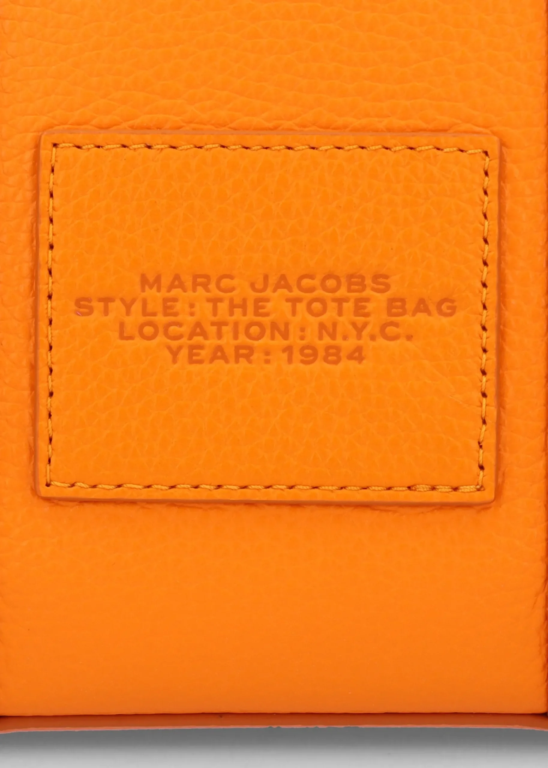 The Leather Small Tangerine Tote Bag