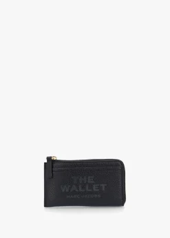The Leather Top Zip Black Multi Wallet