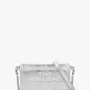 The Metallic Leather Chain Silver Mini Cross-Body Bag